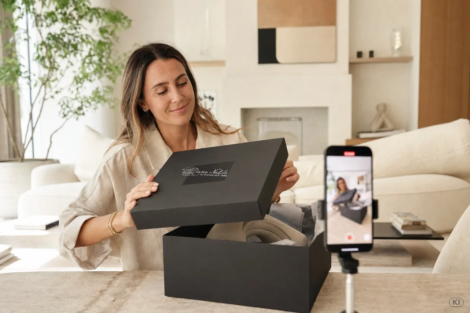 Unboxing-Szene für Piano Nobile.